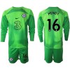 Maillot de Gardien à Manches Longues Chelsea MENDY 16 2022-23 Verte Pour Enfant